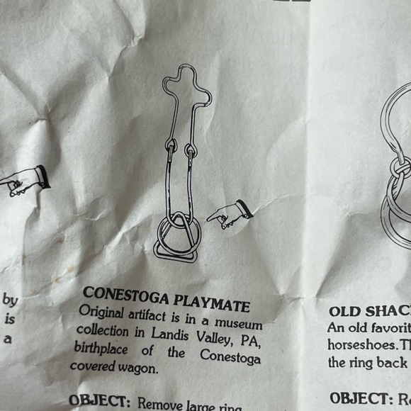 Tucker Jones House CONESTOGA PLAYMATE Tavern Puzzle silver metal simple level - Picture 6 of 7